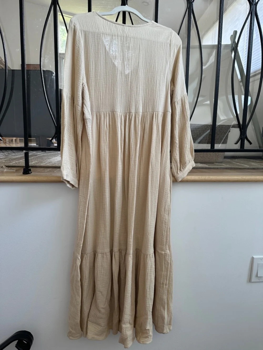 Rachel Pally Gauze Cecelia dress in almond tan - Picture 4 of 6